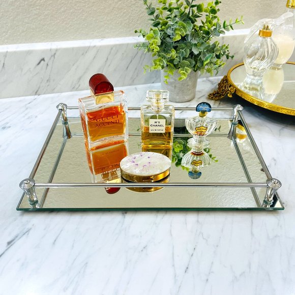 Crown Vintage Other - VTG Art Deco vanity mirror/tray